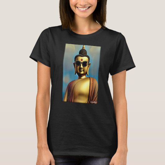 ブッダSiddhartha Gautama Sunglasses Religion Indi Tシャツ (正面)