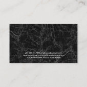 ブッチャーのロゴ |黒い大理石 名刺 (裏面)