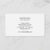 ブッチャーショップナイフとミートクリーバーロゴ 名刺 (裏面)