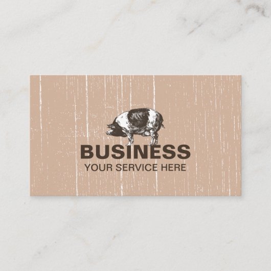 ブッチャーショップミートマーケットピグファームクリ素朴ーム 名刺 (正面)