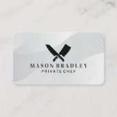 ブッチャーナイフロゴ | 料理 | シェフ 名刺 (正面)