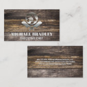 ブッチャーナイフ動物のロゴ | メタルウッドBBQ 名刺 (正面/裏面)