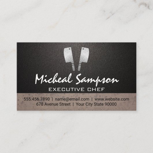 ブッチャーナイフ | シェフ 名刺 (正面)