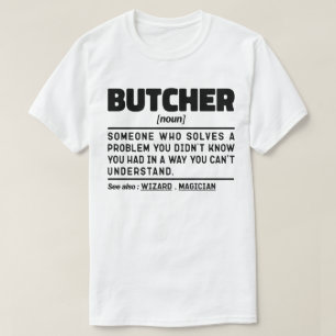 ブッチャー名詞定義誕生日ギフトアイディア おもしろい Tシャツ