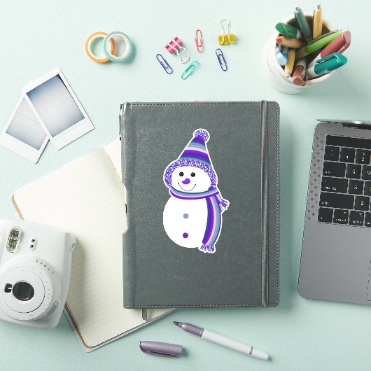 ブッチレズビアンプライド雪だるまスノーパーフラグ シール (iPadカバー)