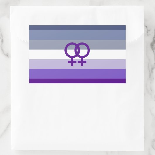 ブッチレズビアンラブウォープライド 長方形シール (バッグ)