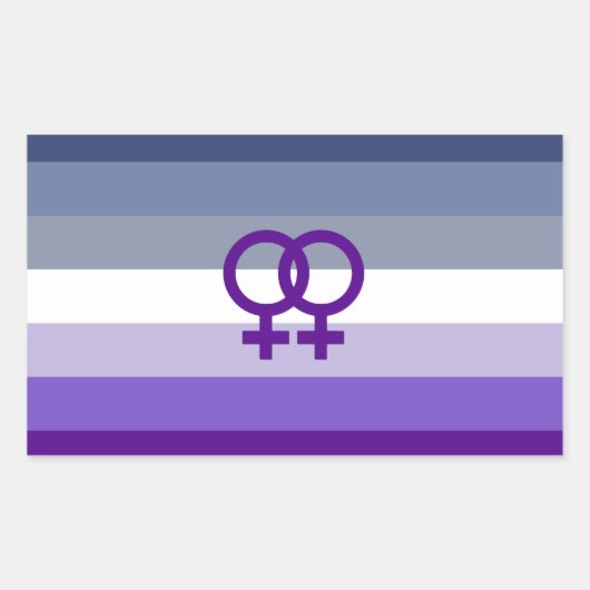 ブッチレズビアンラブウォープライド 長方形シール (正面)