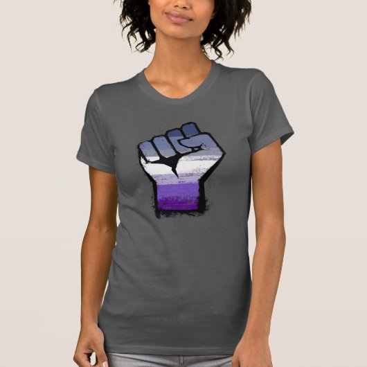 ブッチ レズビアン プライド 拳 Tシャツ (正面)