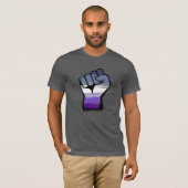 ブッチ レズビアン プライド 拳 Tシャツ (正面フル)