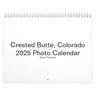 ブッテフォトカレンダー(crested Butte Photo Calendar) - 2025 カレンダー