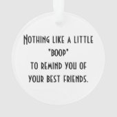 ブップ・マイ・ノーズ・コリ縁どー・ヒーラー・レスキュー・フォト オーナメント (裏面)