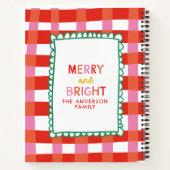 ブッメリークカラフル・ギンガム名前をカスタムする ノートブック (裏面)