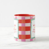ブッメリークカラフル・ギンガム名前をカスタムする マグカップ (中央)
