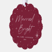 ブッモダンク結婚した・ブルゴーニュの休日の写真 オーナメントカード (左)