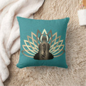 ブッ白熱［赤熱］光を放つダロータスナマステ クッション (ブランケット)