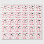 ブツーピンクガールハロウィーン誕生日 ラッピングペーパー (フラット)