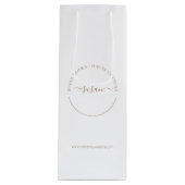 ブティエレガントックカスタム紙小さなショッピングバッグ ワインギフトバッグ (正面)