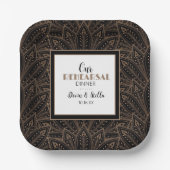 ブティックしゃれている!リハーサルディナーパーティープレート ペーパープレート (正面)