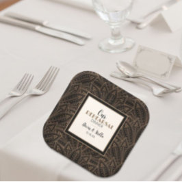 ブティックしゃれている!リハーサルディナーパーティープレート ペーパープレート