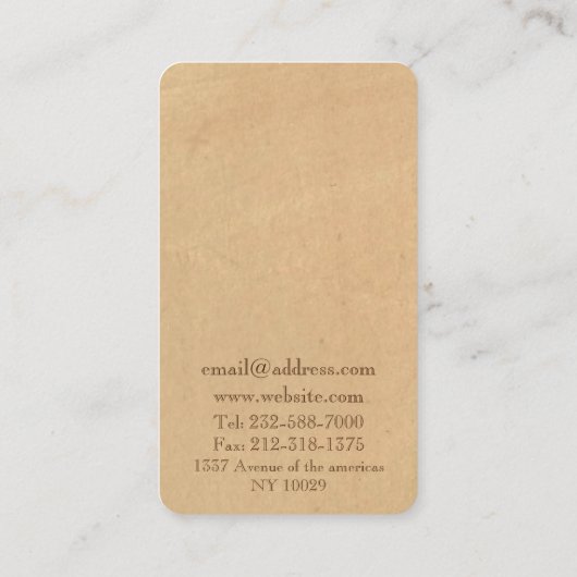 ブティックのサロンのファッションのスタイリスト 名刺 (裏面)