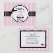 ブティックのシックなカップケーキのベーカリー 名刺 (正面/裏面)