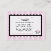 ブティックのシックなカップケーキのベーカリー 名刺 (裏面)