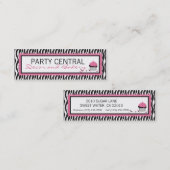 ブティックのシックな名刺 スキニー名刺 (正面/裏面)