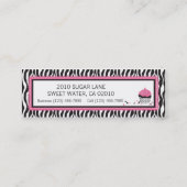 ブティックのシックな名刺 スキニー名刺 (裏面)