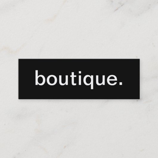 ブティックの名刺 スキニー名刺 (正面)