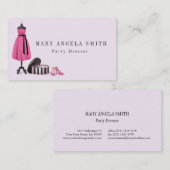 ブティックの裁縫婦の店のファッションビジネスカード 名刺 (正面/裏面)