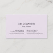 ブティックの裁縫婦の店のファッションビジネスカード 名刺 (裏面)