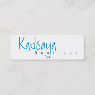 ブティックのKadsaya 4の店の名刺 スキニー名刺