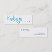 ブティックのKadsaya 4の店の名刺 スキニー名刺 (正面/裏面)