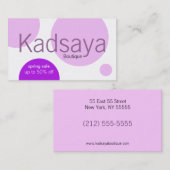 ブティックのKadsaya 8のプロモーションの店の名刺 名刺 (正面/裏面)