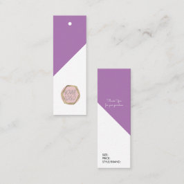 ブティックアパレルブランディングサイズロゴパープルつる スキニー名刺