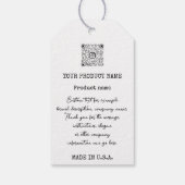 ブティックアパレルプライスショップQrバラビキニ ギフトタグ (裏面)