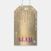 ブティックアパレル価格ラベル金ゴールドドリップスシスターロゴ ギフトタグ (裏面)