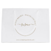 ブティックエレガントカスタムラージ紙ショッピングバッグ ラージペーパーバッグ (正面)