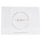 ブティックエレガントカスタムラージ紙ショッピングバッグ ラージペーパーバッグ (裏面)