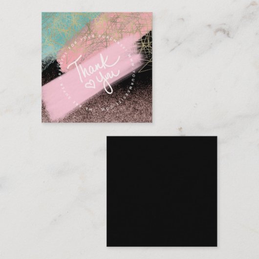 ブティックオンラインクローゼットスリフト衣料ビジネス スクエア名刺 (正面/裏面)