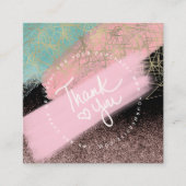 ブティックオンラインクローゼットスリフト衣料ビジネス スクエア名刺 (正面)