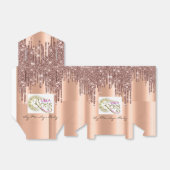 ブティックオンラインショップバラドリップグリッターロゴの好意 フェイバーボックス (折り畳みなし)