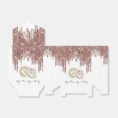 ブティックオンラインショップバラドリップグリッターロゴホワイト フェイバーボックス (折り畳みなし)