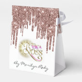 ブティックオンラインショップバラドリップグリッターロゴホワイト フェイバーボックス (裏面サイド)