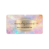 ブティックオンラインショップメイクアップ金ゴールドホログラフ名La ラベル (正面)