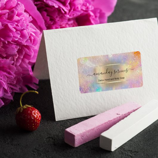 ブティックオンラインショップメイクアップ金ゴールドホログラフ名La ラベル