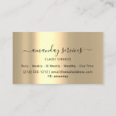 ブティックオンラインショップメイクアップ金ゴールド金ゴールド自筆証書 名刺 (裏面)