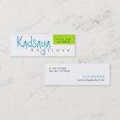 ブティックカダヤ9プロモーションストアビジネスカード スキニー名刺 (正面/裏面)
