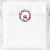 ブティックシックカップケーキステッカー_mbkemp ラウンドシール (バッグ)