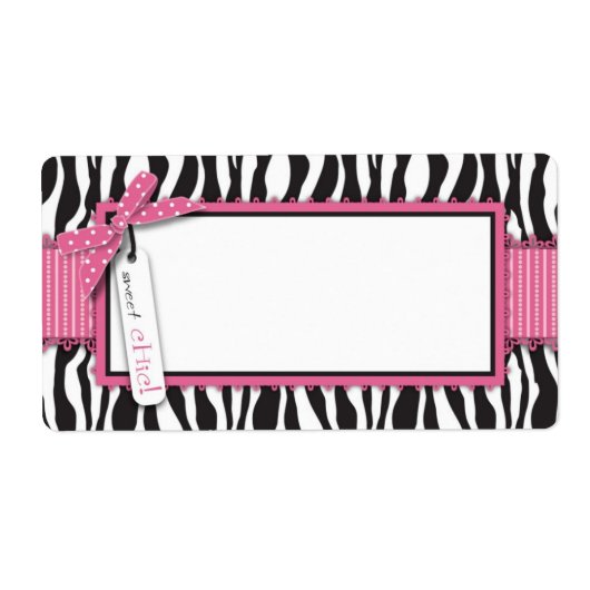 ブティックシックカップケーキネームタグ ラベル (正面)